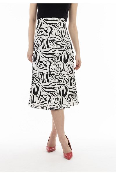 Faina Midirock mit Zebra-Print caneva
