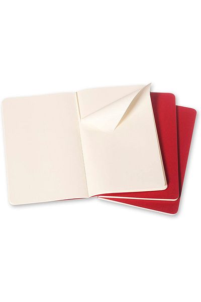 Moleskine دفتر ملاحظات كبير غير مبطن مكون من 3 قطع من Cahier، 13x21 سم