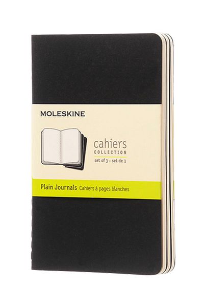 Moleskine Cahier Large 3-Piece Unlined Notepad, 13x21cm