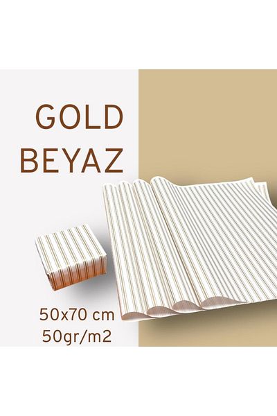 t tuğset etiket Wrapping Paper Wrapping Paper Dowry Packaging Paper Wrapping Paper 50x70 Cm 10 Pieces Gold-white Hed