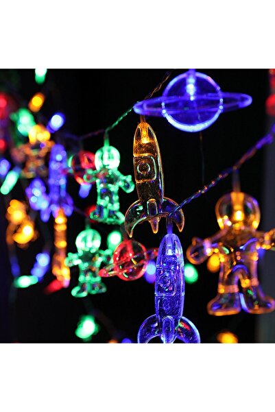 For Prime Renkli Çocuk Odası Aydınlatma Uzay Temalı Led Işık Zinciri Mars Ast...