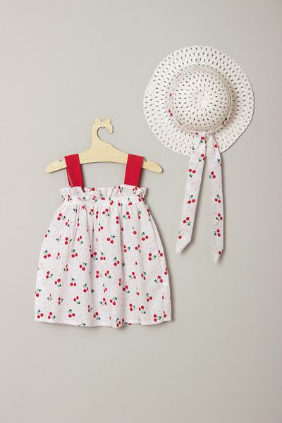 ADABEBEK New Season Ribbon Bow Cherry Dress