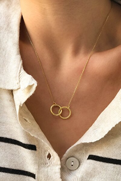 The AC Stories Circles Kolyesi | Minimal Iç Içe Halka 925 Ayar Gümüş Kolye, A...