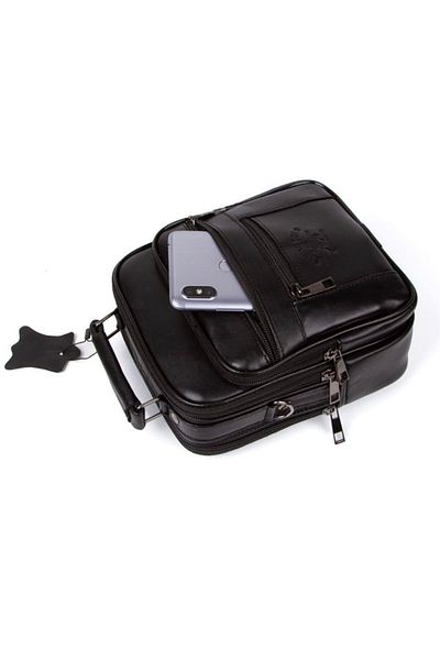 Newish 100% Genuine Leather Hand and Shoulder Bag with Steel Case
