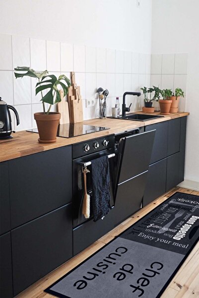 AIDA HOME Roods Kadife Desenli Pamuk Tabanlı Yıkanabilen Kaydırmaz Antibakter...