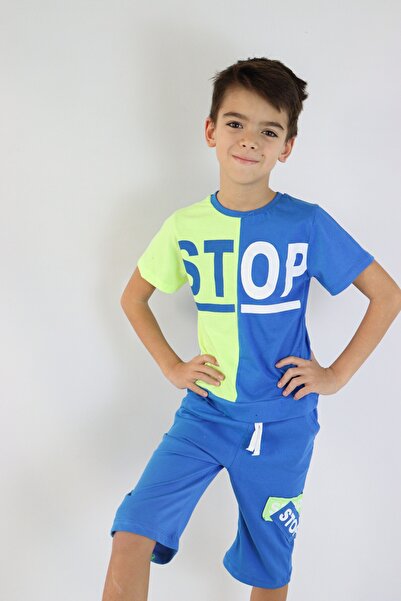 Harika KIDS Costum Capri de bază cu mânecă scurtă cu imprimeu pentru oprire de bicicletă pentru băiat 6-9 ani