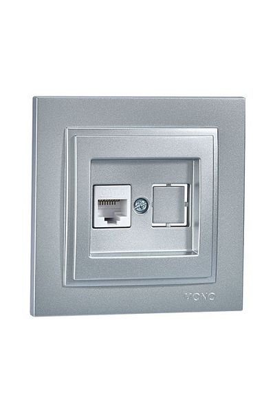 MONO Despina 500- 002105 -125 Silver Data Socket Cat6 - Frameless