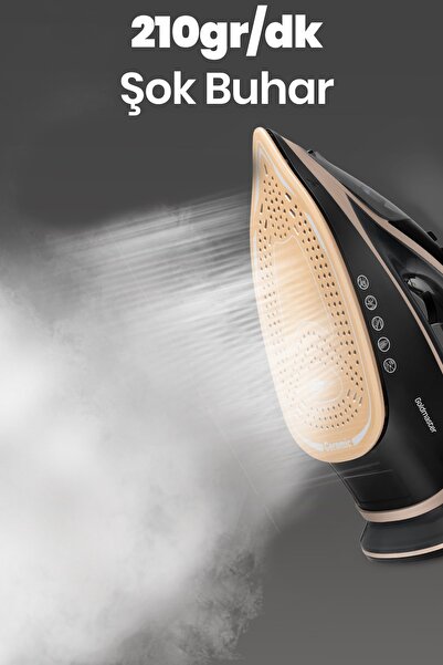 GOLDMASTER Grandjett 3200w Ceramic Base Auto3m Cable Long with Power-Off Feature210 Gr Effective Shock Steam Iron