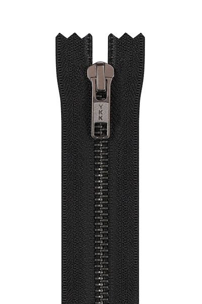 YKK Metal T5 90 Cm Black Shine Combi Zipper
