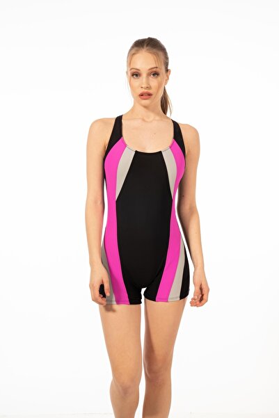 Estiva Costum de baie pentru damă cu pantaloni scurți - roz negru