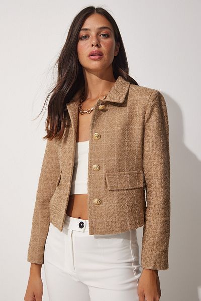 Happiness İstanbul Jacke - Braun - Regular Fit