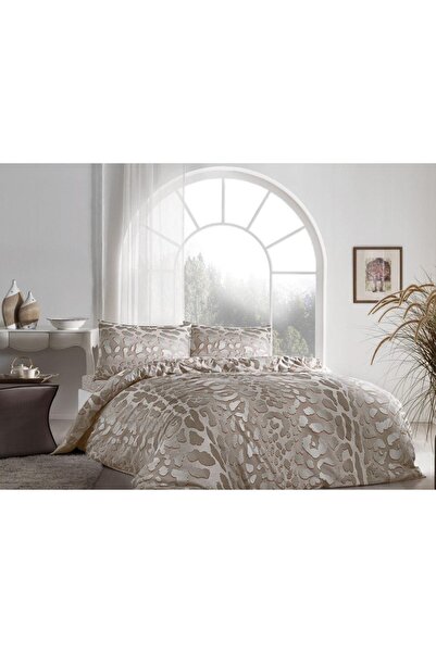 Taç Çift Kişilik Ranforce Nevresim Takımı Edgar Kahve Emh