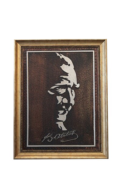ANTEPSEPETİ Atatürk Bakır Rölyef Tablo 68x53