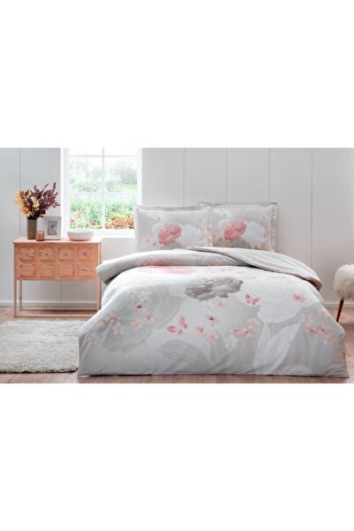 Taç Çift Kişilik Saten Nevresim Takımı Benito Krem Emh