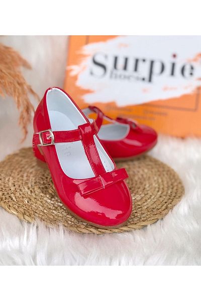Surpie Shoes Bow Detailed Orthopedic Children's Ballerinas