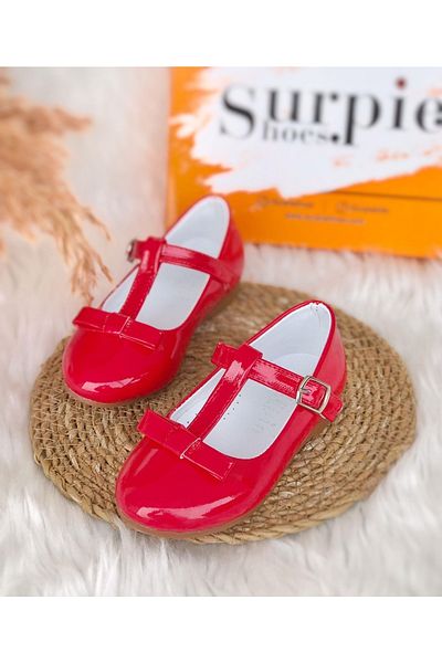 Surpie Shoes Bow Detailed Orthopedic Children's Ballerinas