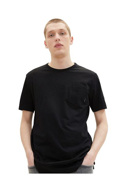 Tom Tailor Denim T-Shirt - Schwarz - Regular Fit