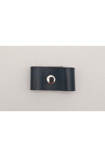 angel çanta aksesuar Navy Blue Real Leather Gatherer με ασημί μέταλλο