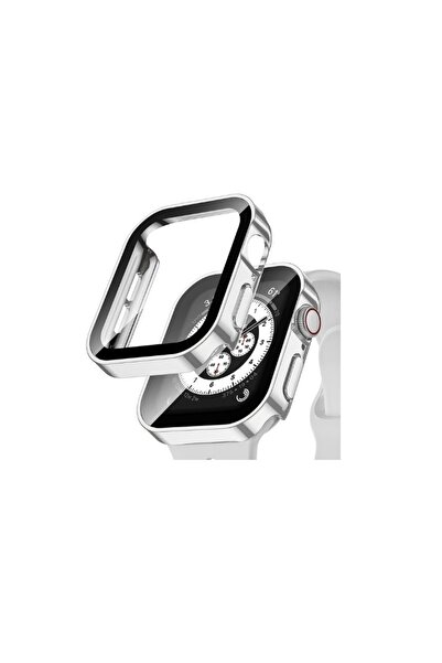 GREGOSS Lüx Apple Watch 1 2 3 4 5 6 7 8 Se 9 Uyumlu 41 Mm Silver Dokunmatik E...