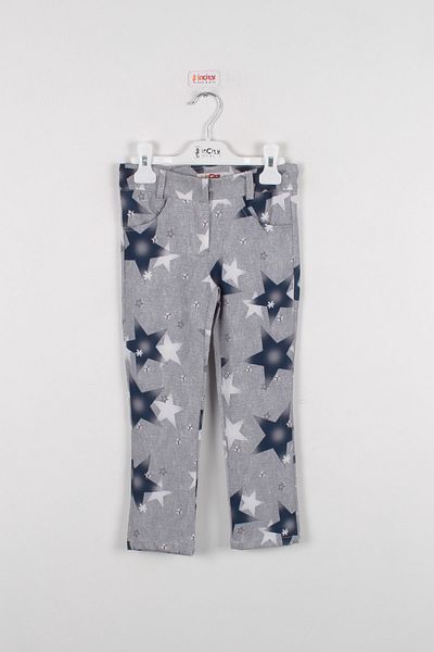 incity Girl's Star Patterned Navy Blue Trousers
