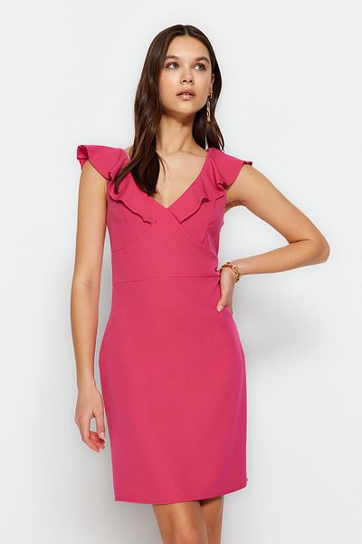 Trendyol Collection Ткана сукня Fusya з розкльошеним коміром TWOSS23EL02261