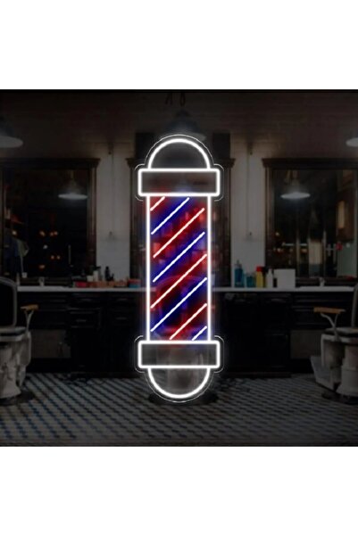 dekoraven Berber Iç Ve Dış Mekan Tabela Dekoratif Aydınlatma(60x30cm)