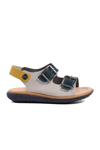 AYAKMOD Mornarsko plavi nubuk-žuto-krem dečak Sandale