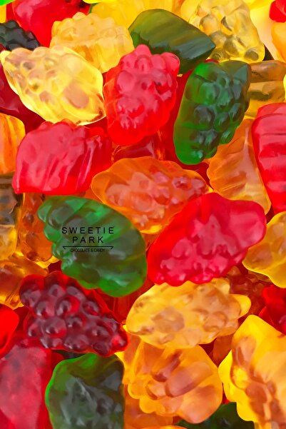 Haribo 1 كجم جيلي فاكهي ناعم للحلويات - توت العليق الملون