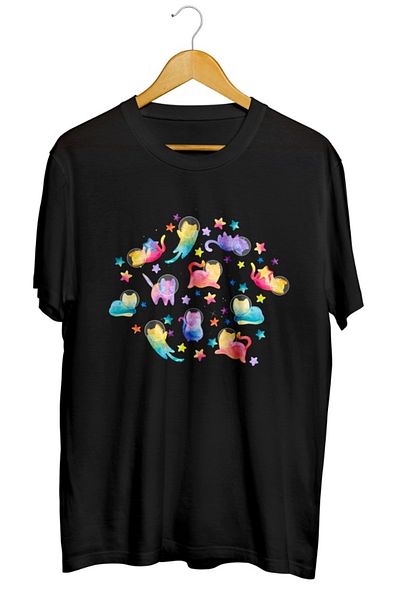 karikatürstore Luna Kitty Cat Printed Unisex T-Shirt