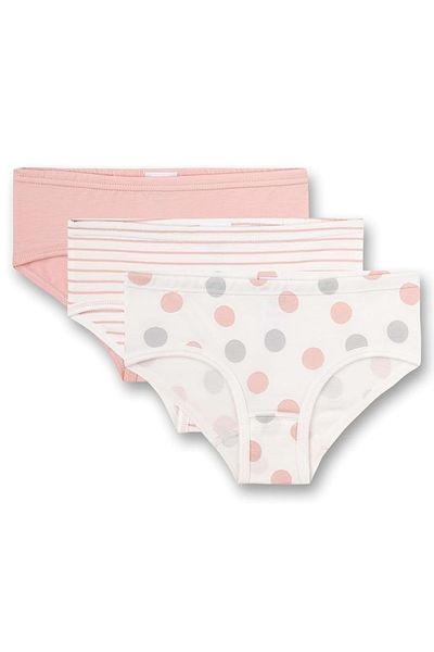 Sanetta Mädchen Hipslips 3er Pack - Pants, Unterhose, gemustert, 104-140