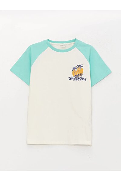 LC Waikiki Lcw Детска тениска с щампа с кръгла яка и къс ръкав