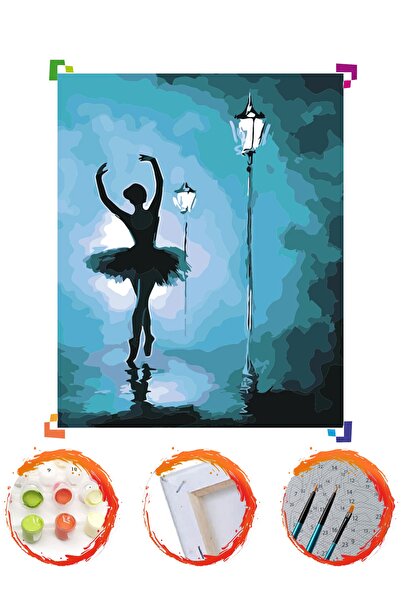 PlusHobby Balerin Sayılarla Boyama Seti 40x50cm Tuval Sb83
