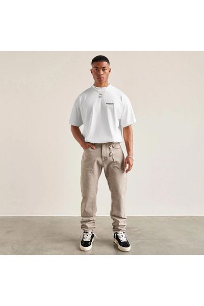 MOONBULL Weißes Present-Oversize-T-Shirt für Herren