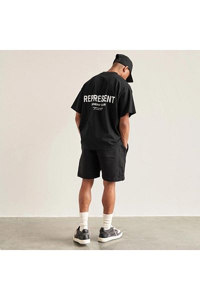 MOONBULL Schwarzes Present-Oversize-T-Shirt für Herren
