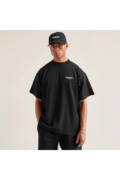 MOONBULL Schwarzes Present-Oversize-T-Shirt für Herren