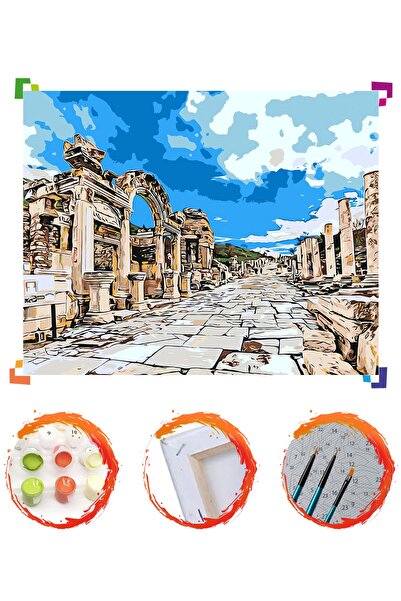 PlusHobby Plus Hobby Sb94 - Efes Antik Yolu Sayılarla Boyama Seti 40x50 cm Tuval