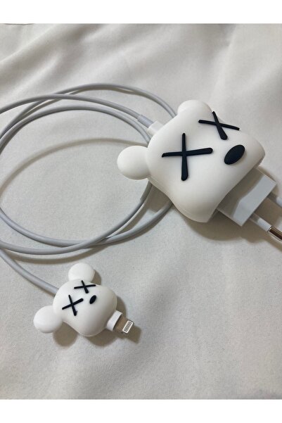 HappyCase Apple Yeni Nesil Şarj Başlık Ve Kablo Koruyucu Seti Lila Kurdela Ta...