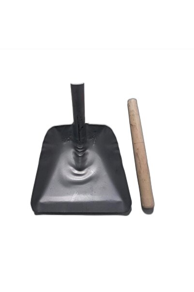 ENES HIRDAVAT Büyük Boy Ahşap Saplı Metal Kürek , Çöp Ve Kömür Küregi Saplı