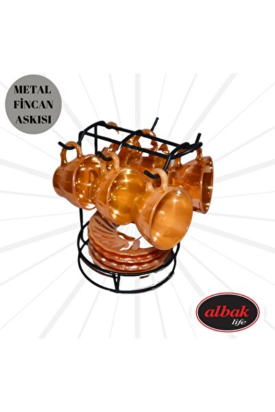 ALBAK Life Tabaklı Fincan Askılığı Tezgah Üstü & Tabaklı Fincan Kupa Bardak Standı 6'lı