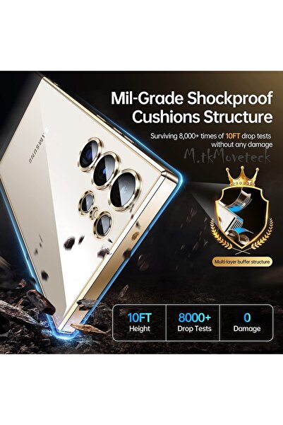 m.tk moveteck Samsung Galaxy Note 20 Ultra Case Full Camera Protection Metallic Shiny Color Edge Soft Silicone