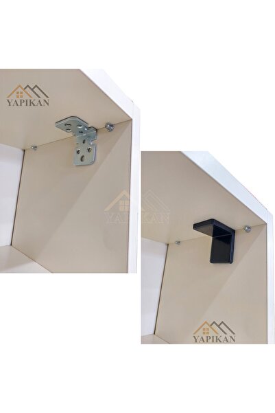 Yapıkan 4 Ad Siyah Deprem Ağır Dolap Duvar Sabitleme Aparatı - Mobilya Gardır...