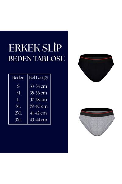 darkzone Erkek 2'li Paket Pamuklu Esnek Slip Külot