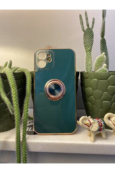 SEGRETO iPhone 12 Ultra Luxury Gold Foil Patterned Selfie Ring Soft Textured ...
