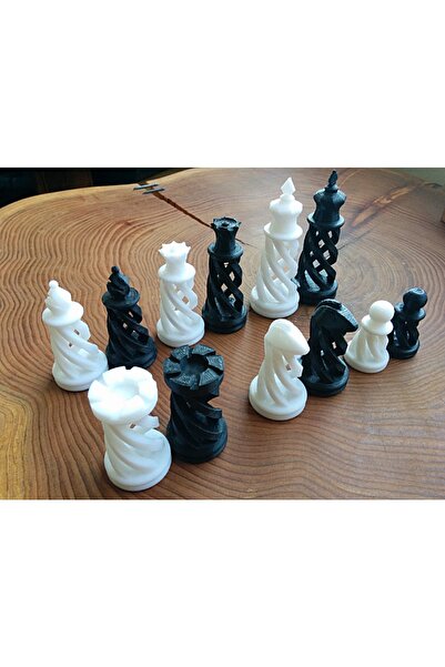 TuransoyCraft Spiral Satranç Takımı Taşları