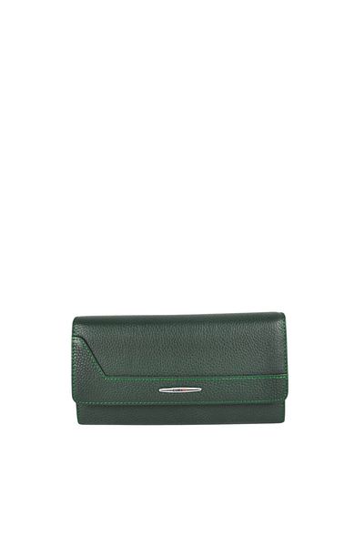 Eminsa Women's Green Magnetic Leather Wallet