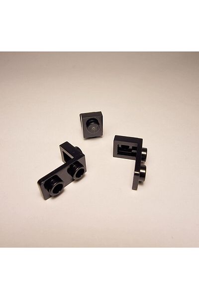 LEGO Original Custom Moc Creator Connection Part Bracket 1 X 1 - 1 X 2 Black 2 Pieces Will Be Sent