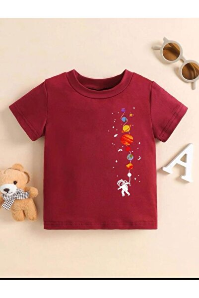 Machetta Kids Astronaut Balloon Planets Printed Oversize Children's T-shirt