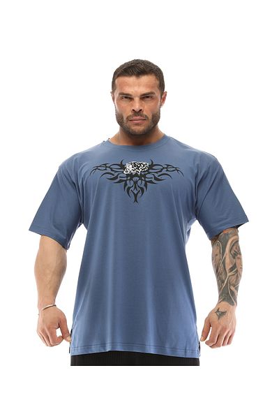 Big Sam Blue Cotton T-Shirt 2710