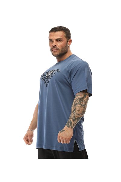 Big Sam Blue Cotton T-Shirt 2710
