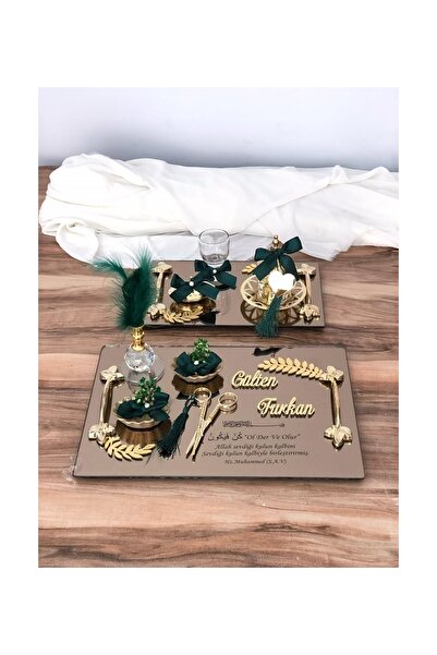 Masalsı Concept Söz Nişan Kız Isteme Yüzük Tepsisi Makas Damat Fincanı Komple...